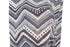 Heather Blue and Cream Chevron Sweater Knit Fabric 1 yard and 25 inches